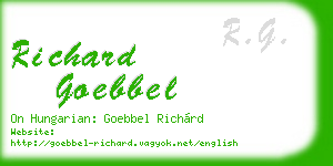 richard goebbel business card
